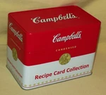 Campbell's Soup Tin Condensed Recipe Card Collection Only Index Hinged Lid 2007. Fixed Price $13.99.