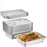 Disposable Aluminum Pans With Lids 20 Pack 1-DINNER Portion Oblong Cookware. Fixed Price $36.18.
