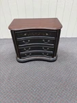 67804 Hooker Seven Seas Ebony And Cherry Four-drawer File Cabinet. Fixed Price $345.00.