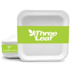 Three Leaf 9" Bagasse Square Plate, Pfas-free, Heavy Duty, 100% Biodegradable. Fixed Price $81.23.