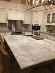 Designer White Quartz Kitchen Countertop Premium Island Worktop For Modern. Fixed Price $889.24.