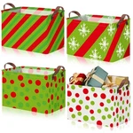 Pcs Christmas Storage Bins 14.2 X 8.7 9.5 Inch Red Green Foldable Christm.... Fixed Price $37.87.