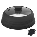 Microwave Splatter Glass Cover With Collapsible Silicone For Food Plate.... Fixed Price $49.19.