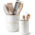 Le Tauci Utensil Holder, 6.9"+5.3" Ceramic Kitchen For Counter.... Fixed Price $30.57.