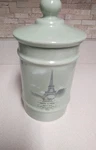Design Pac Paris Eiffel Tower Green Ceramic Canister. Fixed Price $36.99.
