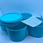 Tupperware 8PC (set Of 4) Serve And Store Food Storage Canister Blue Teal. Fixed Price $16.82.