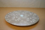 Temptations Classic Glass 12" Lazy Susan Brown & Tan. Fixed Price $14.97.