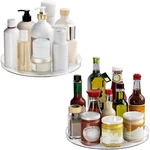 2 Pack Lazy Susan Organizer Turntable, Clear 9 Inch Rotating Tray For. Fixed Price $14.99.