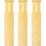 Vaefae 3 Pack Bamboo Drawer Dividers, 4" High Adjustable 16.6" 21.8" Clothes.... Fixed Price $43.39.