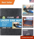 Waterproof Under Sink Mat 24 X29 For Kitchen & Bathroom Protection. Fixed Price $15.19.