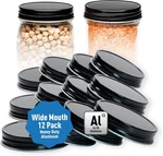 Allspice Rust-proof Wide Aluminum Metal Mason Jar Mouth, Black. Fixed Price $27.24.