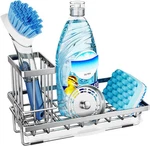 Consumest Sink Caddy, Kitchen Sponge Holder With Dish Brush Medium, A-silver. Fixed Price $18.69.