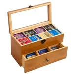 Welland Wood Tea Bag Organizer, Storage Box With Clear Acrylic Window, 2-LAYE.... Fixed Price $67.49.