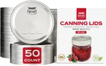Wide Mouth Canning Lids, 50-PACK Create Airtight Seals Mason Jars To Preser. Fixed Price $31.97.