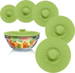 Silicone Bowl Lids Green Set Of 5 Reusable Suction Seal Covers Piece,. Fixed Price $44.41.