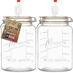 Kitchentoolz 2-PACK 1-GALLON Mason Glass Fermenting Jars Of 2, Clear. Fixed Price $70.50.
