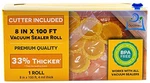 Vacuum Sealer Roll & Cutter (8" X 100') 4 Mil Foot Embossed Bags By O.... Fixed Price $36.12.