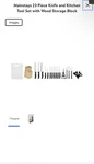 Mainstays 23 Piece Knife And Kitchen Tool Set With Wood Storage Block. Fixed Price $80.00.