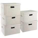 Graciadeco Medium 15" 21 Quart Collapsible Stackable Storage Bins With Lids, .... Fixed Price $77.68.
