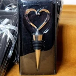 Darice Silver Metal Heart Wine Stoppers W/gift Box Wedding Favors Set Of 6 Nwt!. Fixed Price $29.99.