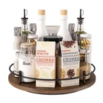 Liaisimi 12" Lazy Susan Turntable Organizer,round Wooden Vintage Color. Fixed Price $26.23.
