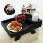 Ghkinmal Couch Cup Holder Tray, 15.4"X9.9" 4-IN-1 Sofa Arm. Fixed Price $70.81.