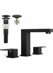Kes Black Widespread Bathroom Faucet With Pop Up Drain, 8 Inch, Sus 304 Steel. Fixed Price $79.99.