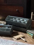 Set Of Three Large Antique Caddys, Stacking Caddy, Metal Tote, Toolbox. Fixed Price $329.00.