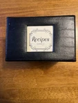 Black Leather Initial Gourmet Recipe Box Dividers & Cards C.r.gibson. See Photos. Fixed Price $25.99.