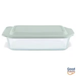 Pyrex 9"X13" Glass Deep Casserole Dish With Lid Sage Green: 5 Qt Baking. Fixed Price $20.39.
