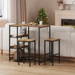3-PIECE Kitchen Table Set With Storage Shelves & 2 Bar Stools For Small Spaces. Fixed Price $98.99.