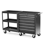 7-DRAWER Tool Chest With Side Shelves, Lock & Key, 6 Wheels Box Organizer. Fixed Price $169.99.