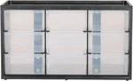 Craftsman Plastic Storage Organizer Bin System, 9 Compartment, Modular, Home Off. Fixed Price $27.99.