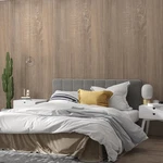 Jsevem 16" 354" Extra Wide Thick Beige Brown Grey Oak Wood Wallpaper Peel And St. Fixed Price $27.99.