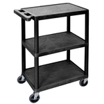Utility Cart, 3 Shelf Black. Fixed Price $139.00.