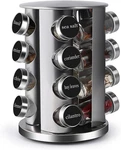 Double 2 Revolving Countertop Spice Rack Stainless Steel 16JARS, Silver. Fixed Price $41.81.