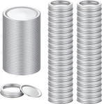 72PCS Canning With 36LIDS+36RINGS For Regular Mouth, Silver. Fixed Price $32.68.
