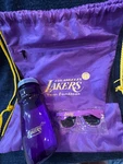 Lakers Youth Foundation Drawstring Bag Bottle Sunglass Set. Fixed Price $20.00.