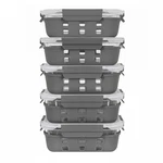Ecoberi 4.5 Cup Glass Meal Prep Containers With Lids & Silicone Sleeves, 5-PA.... Fixed Price $69.16.