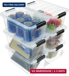 Eoenvivs Plastic Storage Bins With Lids 6 Pack, 7 Quart Containers. Fixed Price $39.83.