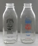 Broguiere's Real California Milk & Homestead Creamery Set Of 2 Glass Bottles. Fixed Price $18.02.