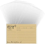 Hvswly 100PCS 3X5 Recipe Card Protectors,clear Plastic Sleeves,transparen. Fixed Price $12.79.