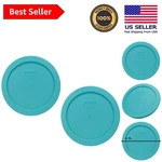 Stylish Turquoise 4-CUP Food Storage Lids Dishwasher & Microwave Safe 2-PACK. Fixed Price $15.16.