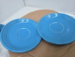 2 Saucer Homer Laughlin Fiestaware Peacock Retired. Fixed Price $24.70.