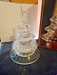 Vintage Gorham Holiday Crystal Glass Three-tiered Christmas Tree Original Box. Fixed Price $39.99.