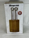 Snap-on 6PC Stainless Steel Kitchen Knife Set Box Wrench Handle Wood Block. Fixed Price $99.99.
