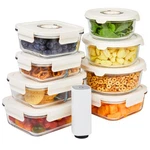 Vacuum Food Storage Containers Set Of 8 Glass Electronic Pump 3326 Holdn Keep. Fixed Price $124.99.