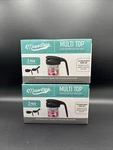 Set Of 4 Black Masontops Multi-top Regular Mouth Reusable Flip Cap Lids. Fixed Price $24.99.