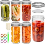 Starside 24 Oz Wide Mouth Mason Jars 6 Pack - Glass Canning With Metal Airt. Fixed Price $35.57.