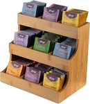 Vertical Bamboo Tea Organizer - Holds 180 Bags Elegant Wooden Storage B.... Fixed Price $45.95.